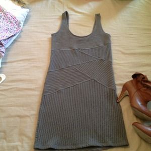 Free People M fitted grey dress
