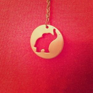 Elephant medallion necklace