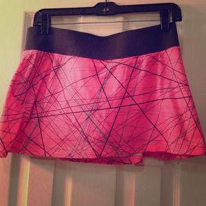 Punk striped Nike tennis skirt with spanx under