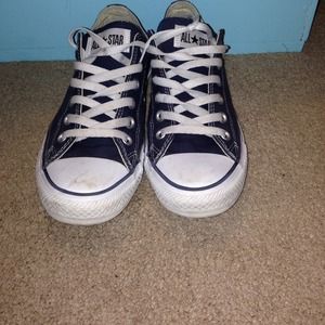 Navy blue converse all-stars (low tops)