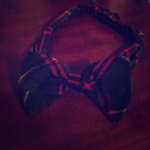 Plaid stretchy Bow headband 🎀