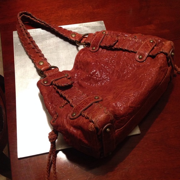 Kooba reddish brown genuine leather handbag
