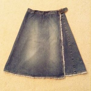 BUNDLED Long Jean Skirt