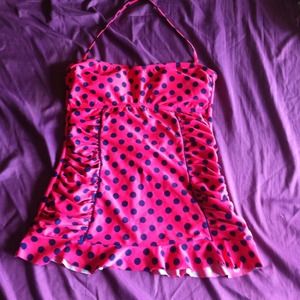 Top Piece Swimsuit Vintage Style Polka dot