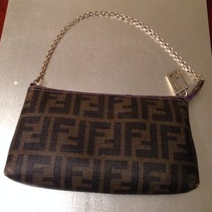 fendi purple & logo color bag