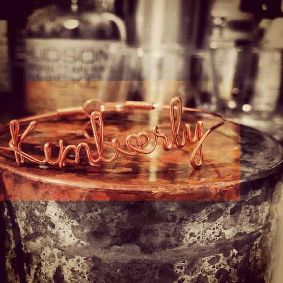 Personalized Wire Bracelet Handmade to Order
