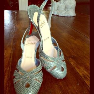 Limited Christian Louboutin snake skin 38.5/7.5