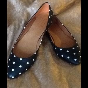 Madewell Black W/White Polka Dots 7.5