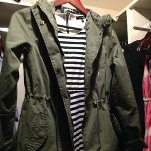 Army green utility jacket