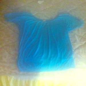 Teal flowey top