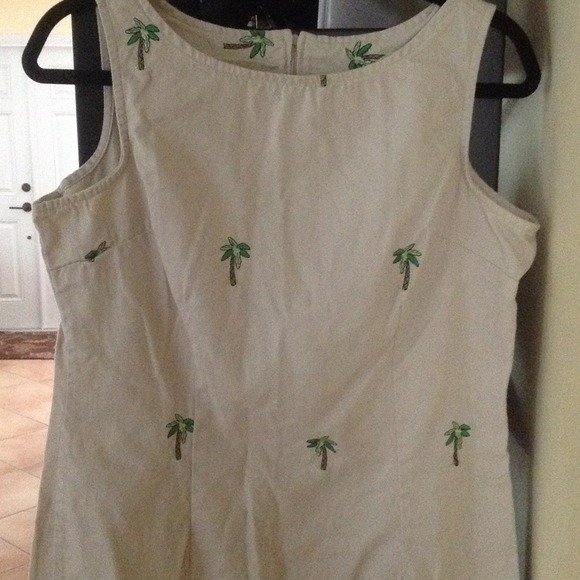 Palm Tree Print Shift Dress