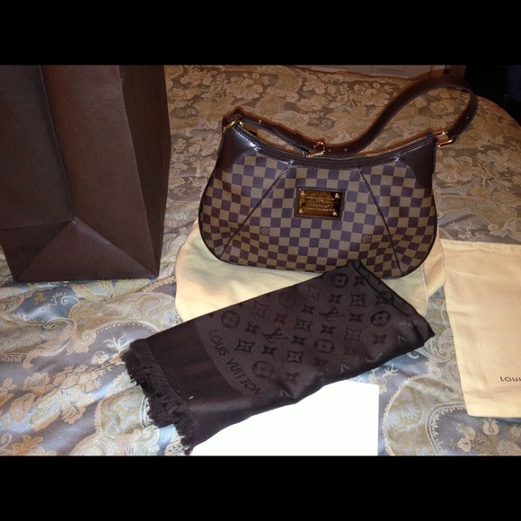 SOLD!! Louis Vuitton Chocolate Shawl (ONLY)