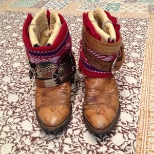 INCREDIBLE hand crafted, vintage up-cycles boots!