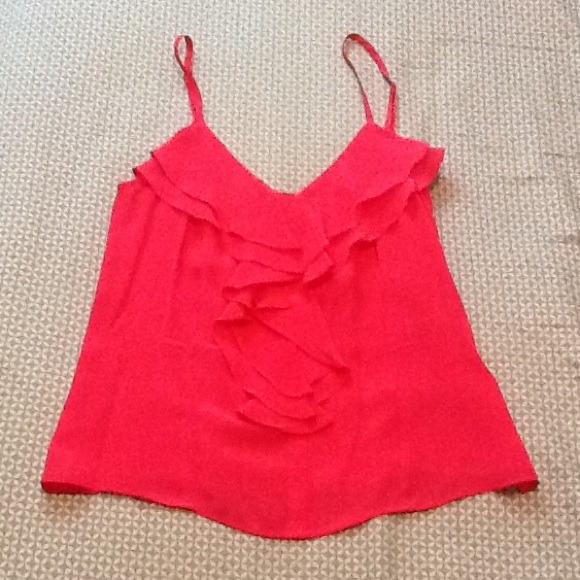 Urban Outfitters Tops - silence + noise hot pink ruffle zip back cami