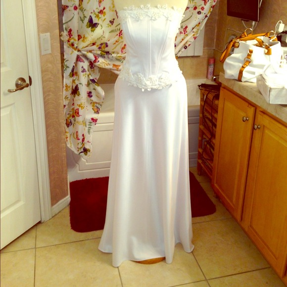 Sheath Sleeveless Floor Length Wedding Dress