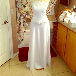Sheath Sleeveless Floor Length Wedding Dress