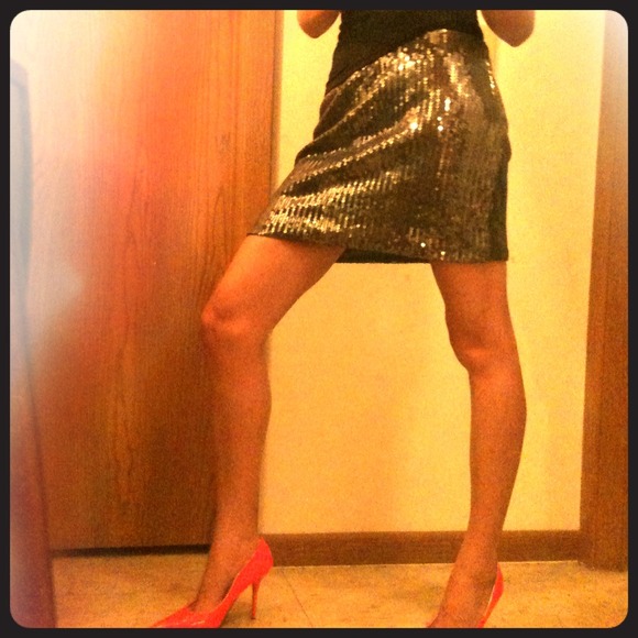 Sequin mini skirt