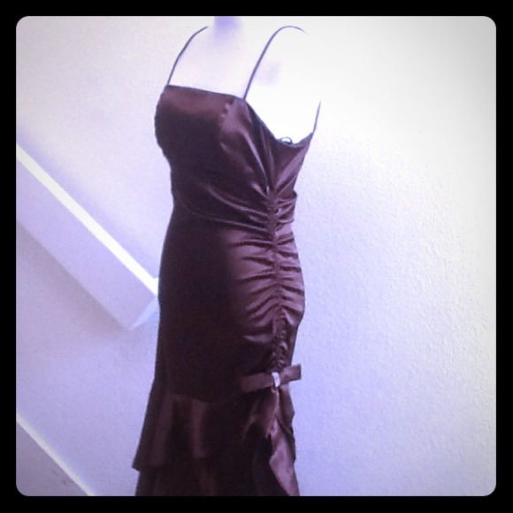 Gorgeous chocolate drown dress.