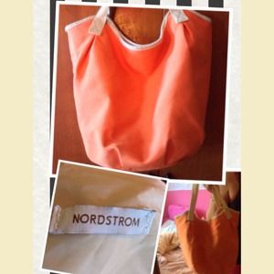 💕Orange & Tan Nordstrom Tote💕