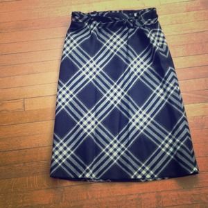 Wool plaid skirt