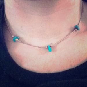 Turquoise and silver; antique :)