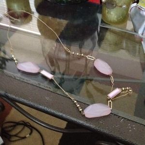 Pink stone necklace