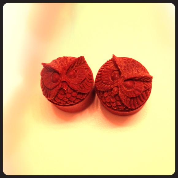 Adorable wood owl plugs