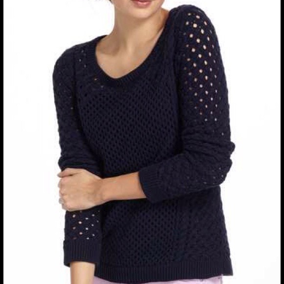 Anthropologie Sweaters - navy blue loose knit sweater