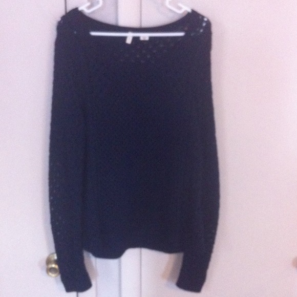 navy blue loose knit sweater - Picture 3 of 4