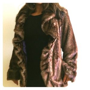 Inspired brown mink jacket size S