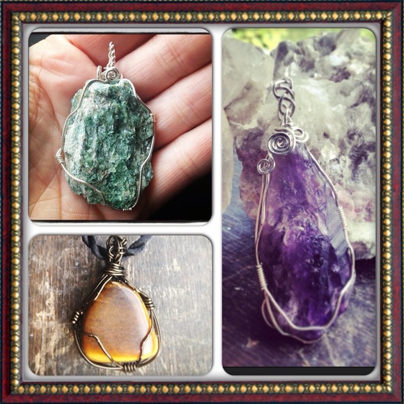 Bundle deal! Fuchsite, tigers eye, amethyst