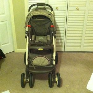 Baby stroller, and car set