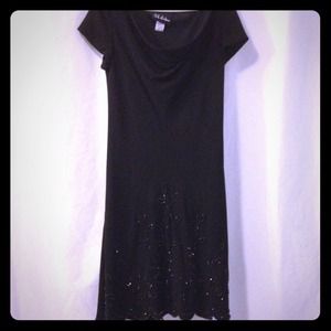 Sexy black beaded dress