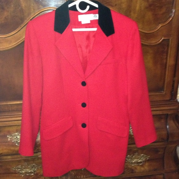 REDUCED PRICE - Bright red & black blazer