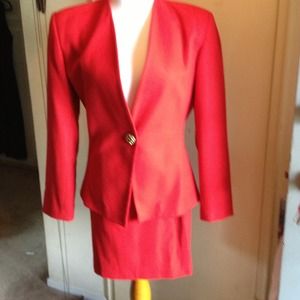 ❤HOST PICK💋Vintage Red Skirt And Jacket
