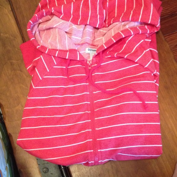 Light red zip up hoodie from old navy