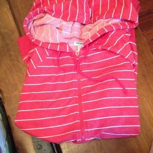 Light red zip up hoodie from old navy