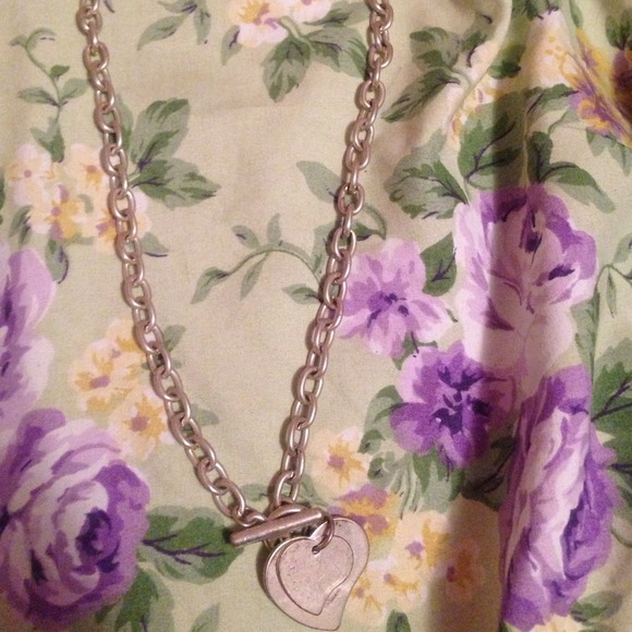 Silver lock necklace