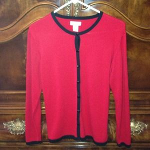 Beautiful red & black cardigan