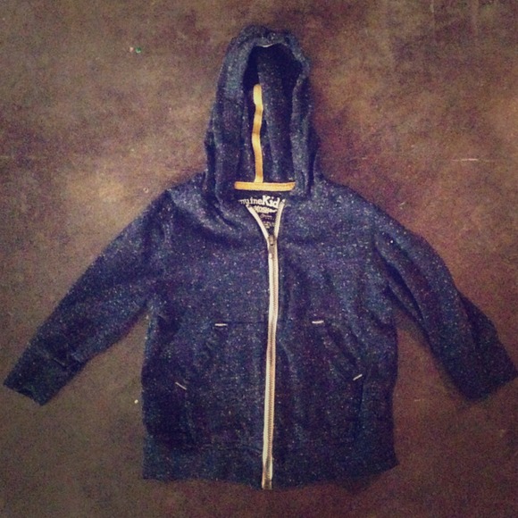 Blue speckled hoodie 2T