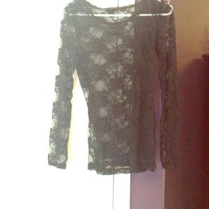 Black lace shirt