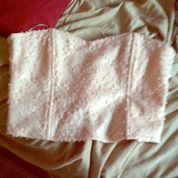 NWOT Pink Sequined Corset