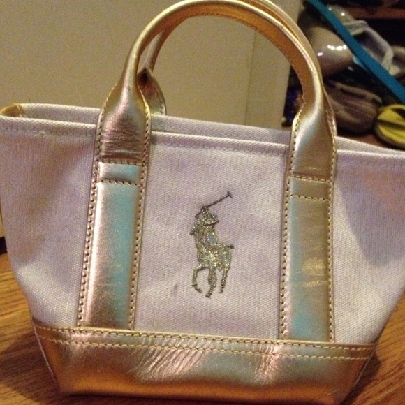 Real NWOT small Ralph Lauren tote bag