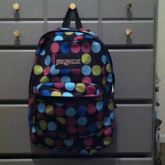 Jansport polka-dot bookbag