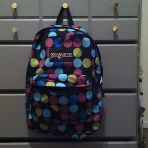 Jansport polka-dot bookbag