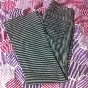 Striped black and white jeans