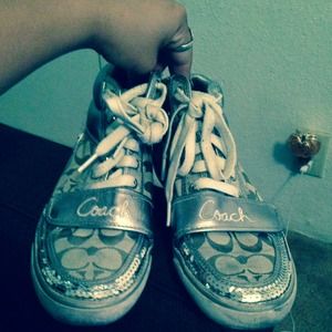 High top Coach shoes