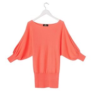 Dolman Sweater in Coral