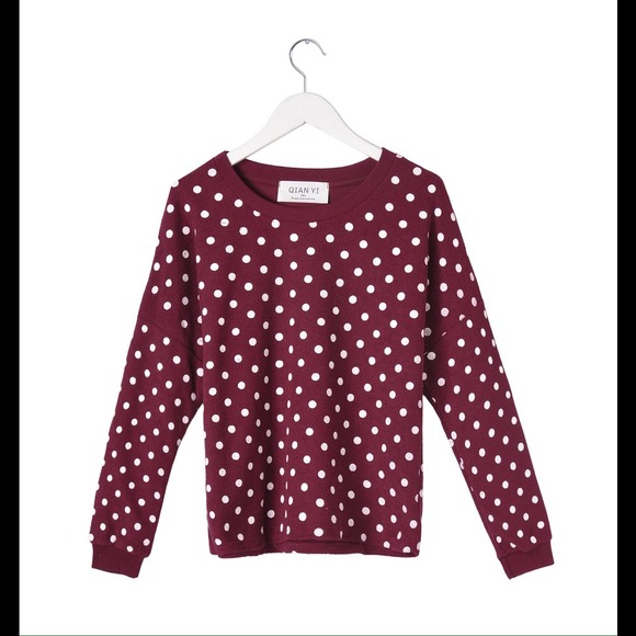 White Polka Dot Sweater