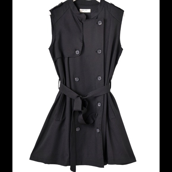Double Breasted Sleeveless Coat